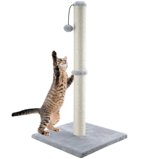 Tall Sisal Cat Scratching Post for Indoor Cats & Kittens