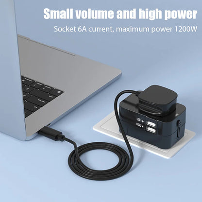 All-in-One Travel Plug Converter with USB Ports