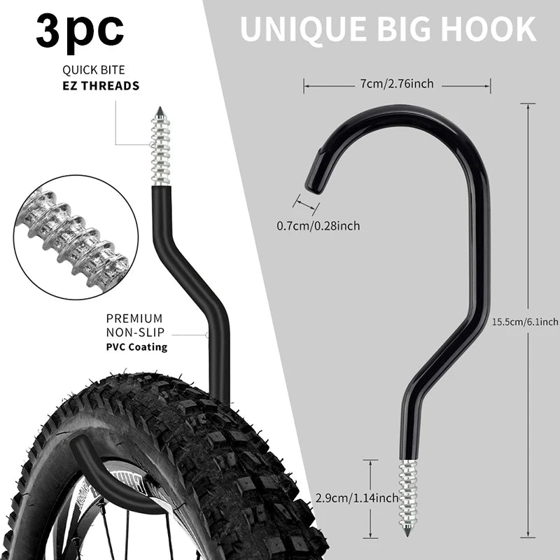 Heavy Duty Garage Hook - Wall Mount Storage