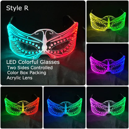 Unisex Acrylic Light Up Glasses for Parties & Events