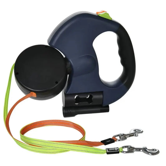 3M Dual Puppy Leash – Automatic Retractable Dog Leash with Night Light