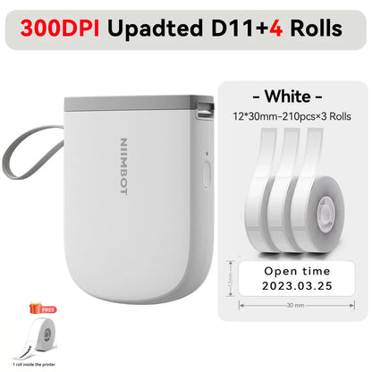 Premium Bluetooth Portable Label Printer – USB Rechargeable & Inkless for iOS/Android
