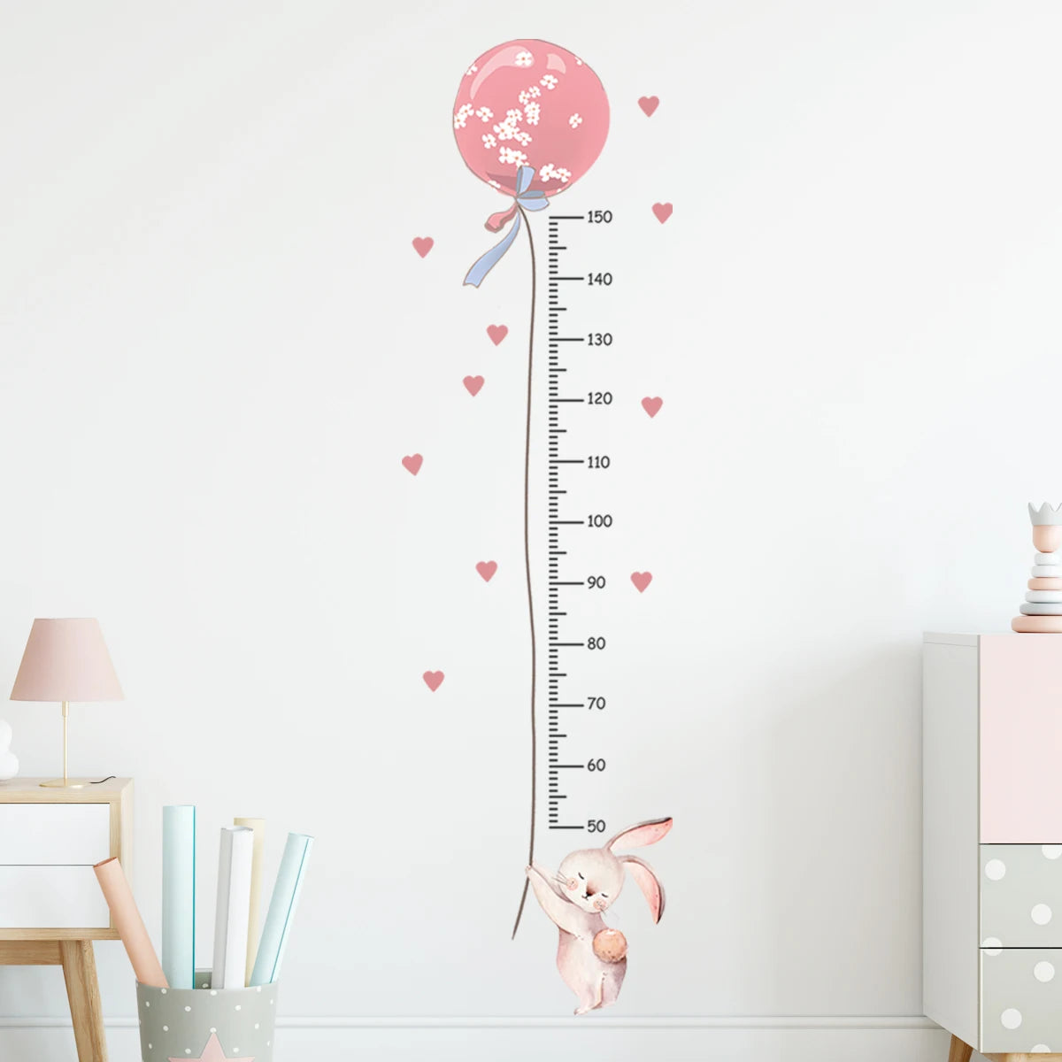 Adorable Animal Height Chart Wall Stickers for Kids Room