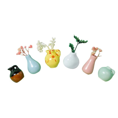 Mini Ceramic Vase Refrigerator Magnets – 3D Fridge Magnets