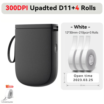 Premium Bluetooth Portable Label Printer – USB Rechargeable & Inkless for iOS/Android