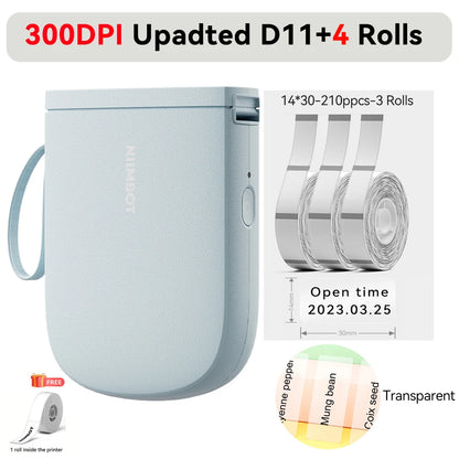 Premium Bluetooth Portable Label Printer – USB Rechargeable & Inkless for iOS/Android