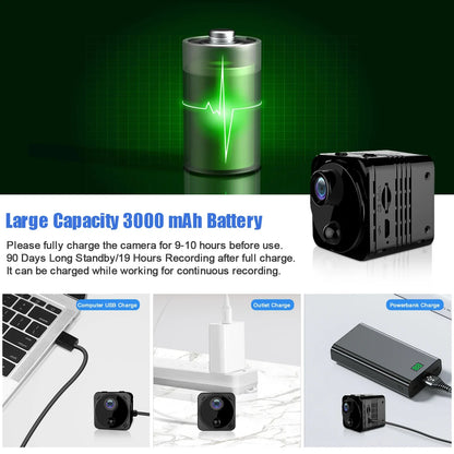 R8 Mini 4K Wifi Security Camera - Night Vision & Motion Detection
