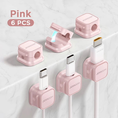 Pink Joyroom Cable Management Clips (Magnetic)