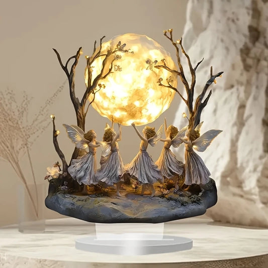 Bohemian Style Fairy & Moon Acrylic Tabletop Decor