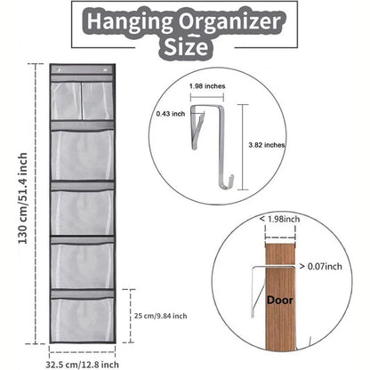 Over-the-Door Organizer: 5-10 Pocket Hanging Storage
