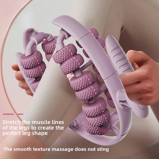 28-Wheel Annular Leg Clamp Massager – Anti-Cellulite Slimming Body Roller