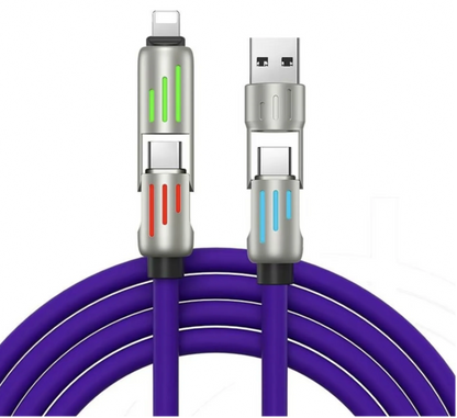 4-in-1 USB Type-C Fast Charging Cable with Ultra-Fast Data Transfer