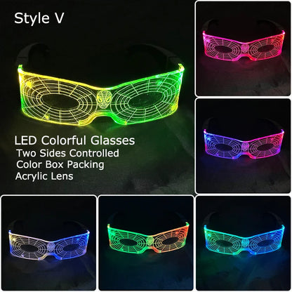 Unisex Acrylic Light Up Glasses for Parties & Events