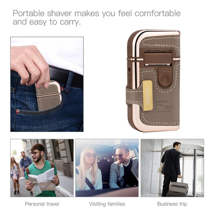 Mini Leather Portable Electric Shaver