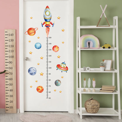 Adorable Animal Height Chart Wall Stickers for Kids Room