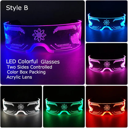 Unisex Acrylic Light Up Glasses for Parties & Events
