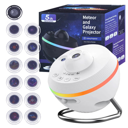 Starry Galaxy Projector - 13 Modes, 6 RGB Lights, Timer & Rotation