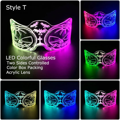 Unisex Acrylic Light Up Glasses for Parties & Events