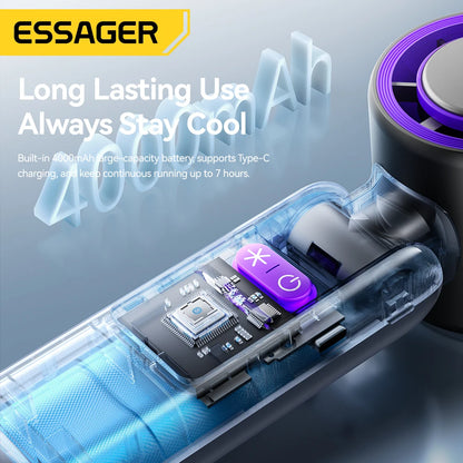 Essager Digital Display Portable Fan - 100 Speeds, Foldable