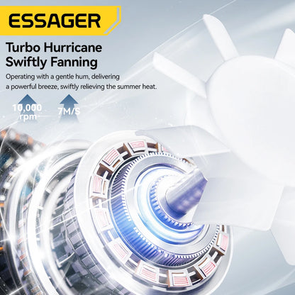 Essager Digital Display Portable Fan - 100 Speeds, Foldable