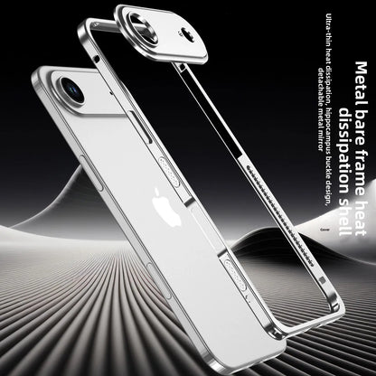 White Luxury Aluminum Alloy iPhone 17 Pro Max / 17 Air / 17 Pro Case | Slim Rugged Frame with Heat Dissipation & Anti-Drop Protection