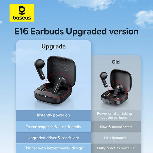 Baseus Bowie E16 Wireless Earbuds: Waterproof & Long Playtime