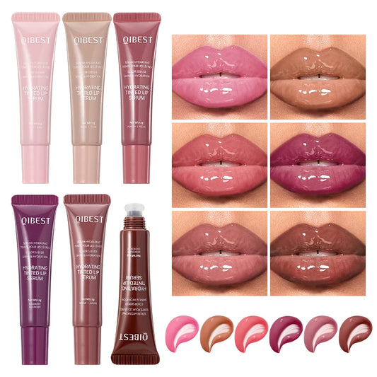 QIBEST Crystal Jelly Lip Oil – Hydrating Tinted Lip Gloss & Lip Balm